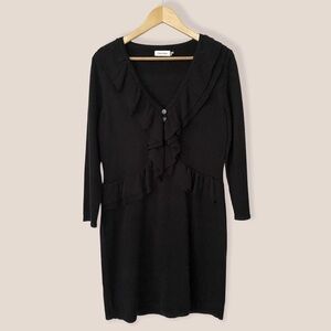Calvin Klein Long Sleeve Ruffle Dress